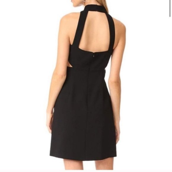 Jill Stuart 4 Caged Cutouts Mini Dress Black LBD - Picture 3 of 13